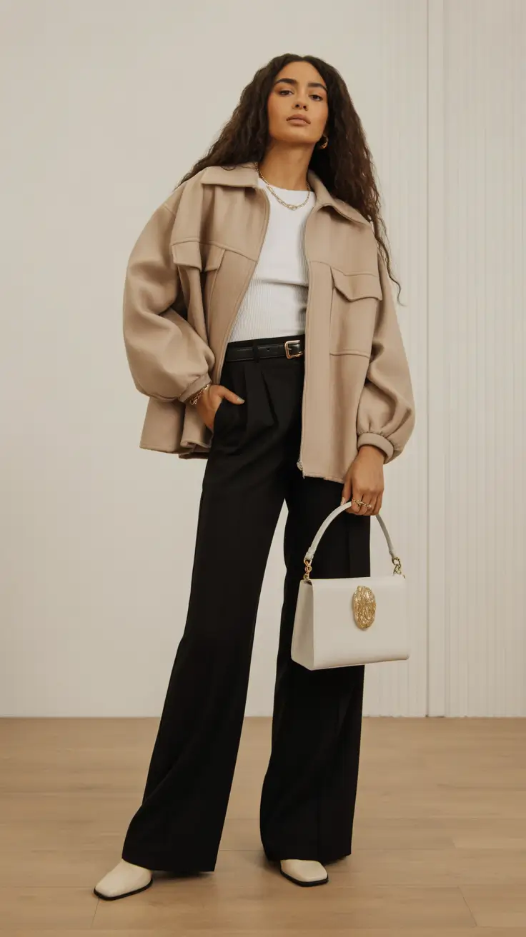 Trendy outfits for moms 2026 Beige Power Hour
