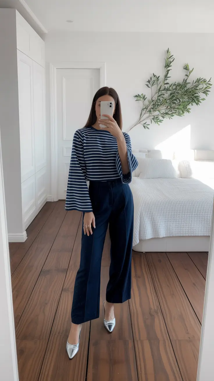 Trendy outfits for moms 2026 French Riviera Stripes