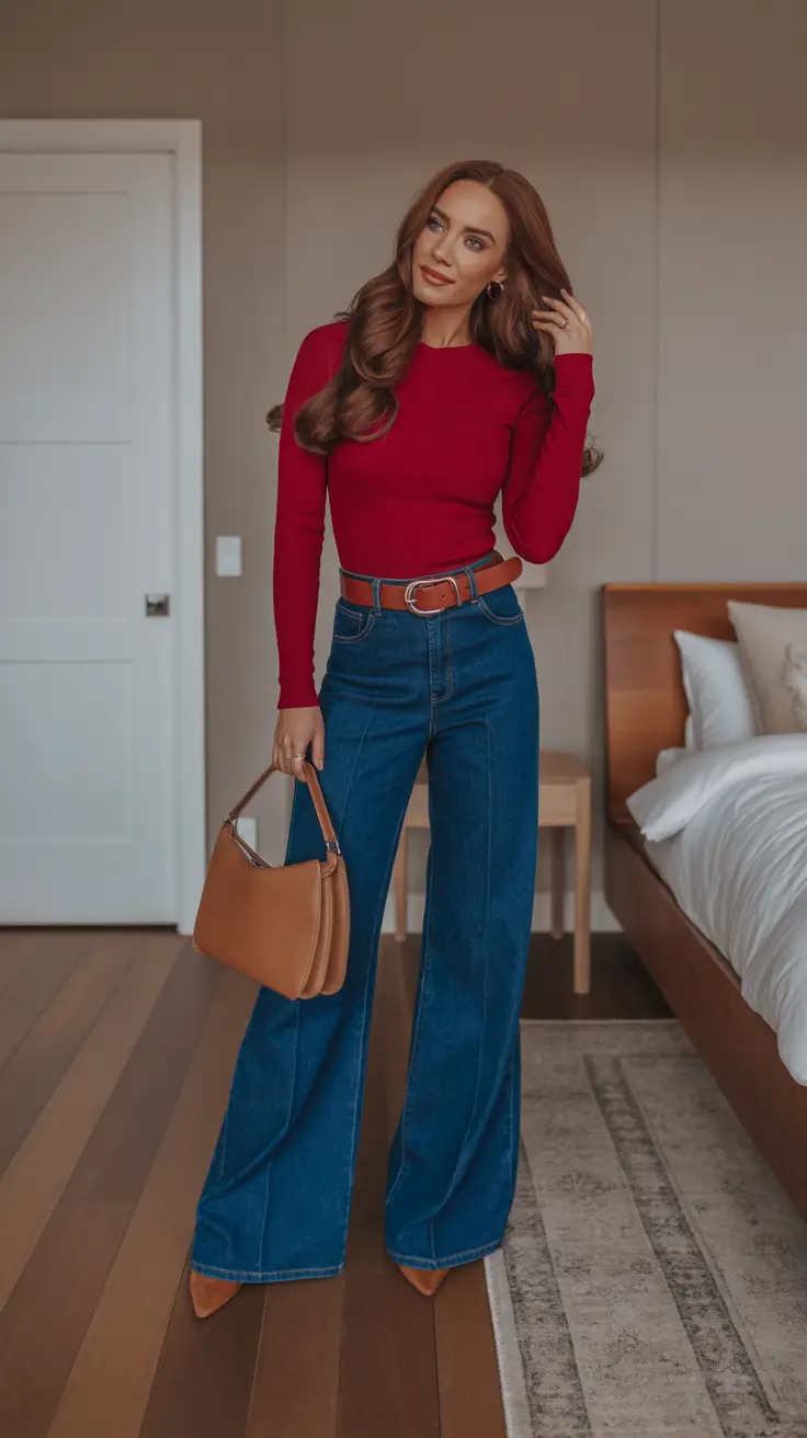 Trendy outfits for moms 2026 Retro Red Revival