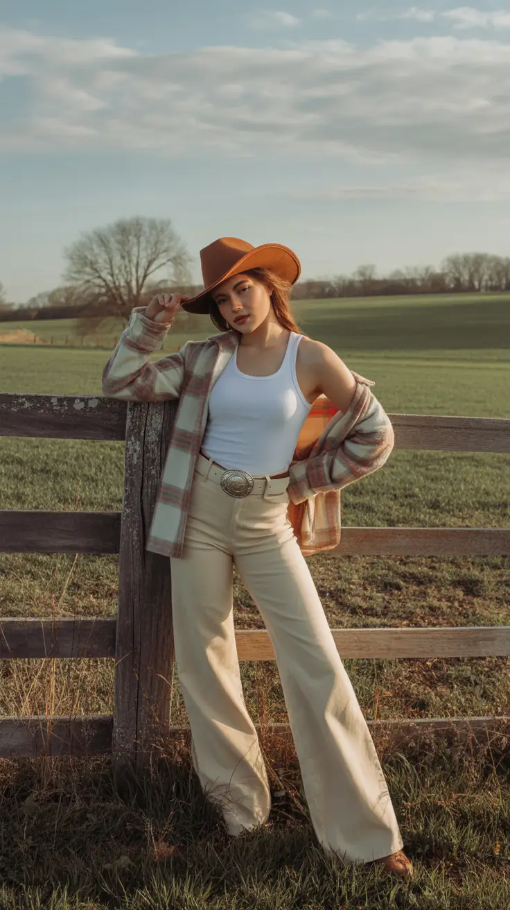 Trendy rodeo outfits 2026 Sunset Flannel Spirit