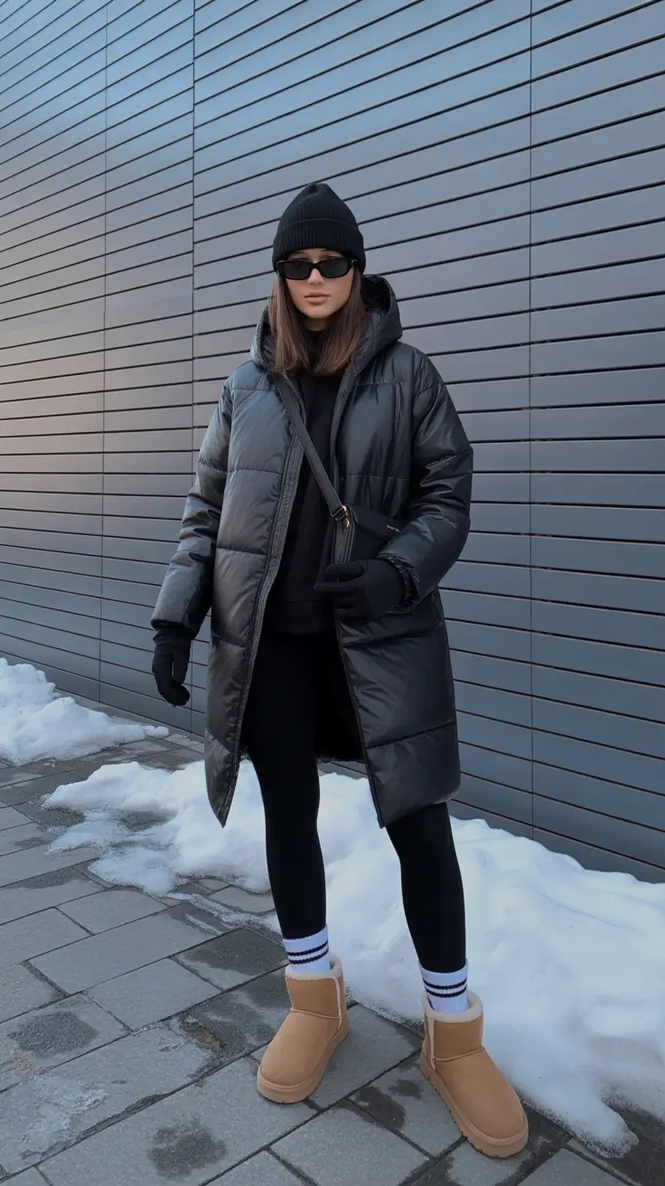 Trendy Ugg outfits 2026 All-Black Streetwear & Uggs