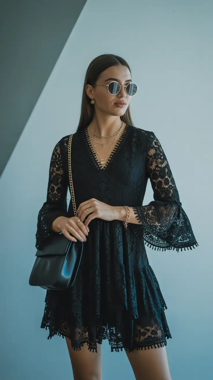 Trendy vacation outfits 2026 Noir Lace Modern Romance