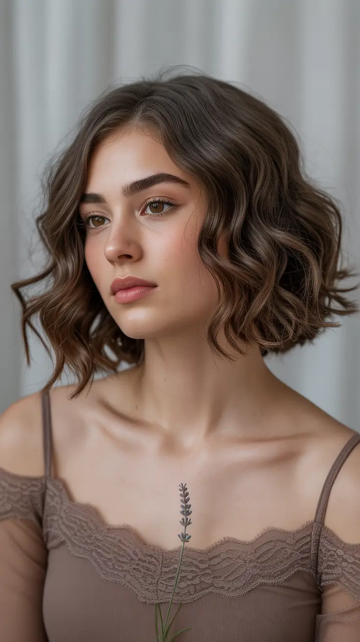Best haircuts for chubby faces 2026 Soft Tousled Bob for Gentle Contouring