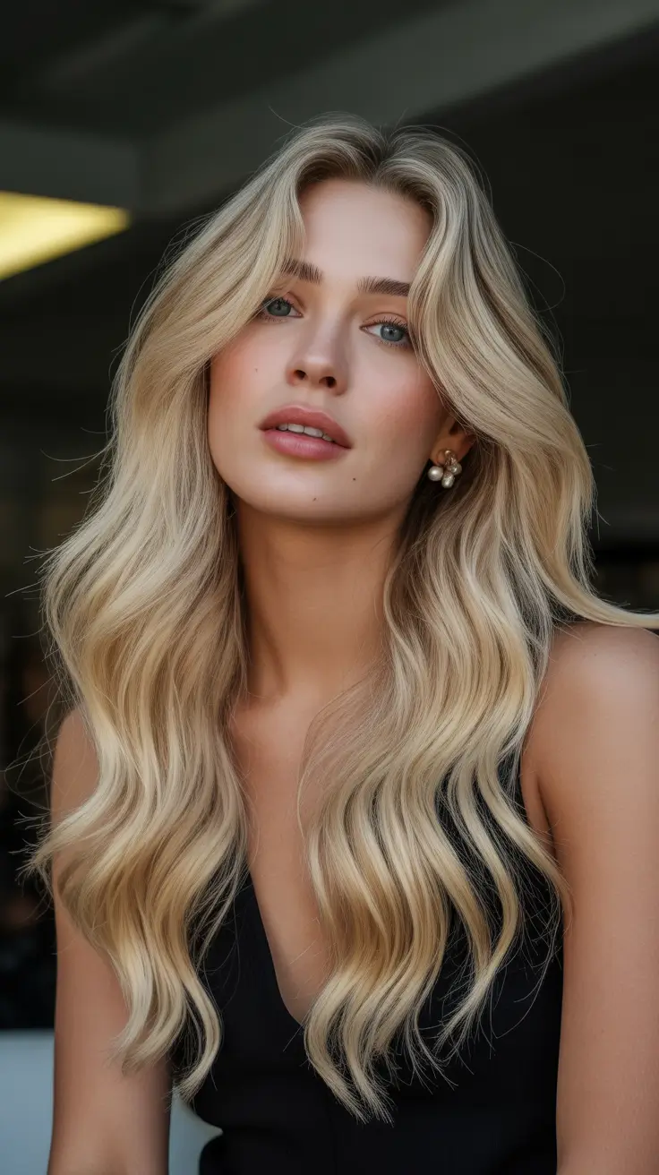 Best haircuts for long hair 2026 Soft Golden Layers with Curtain Bangs