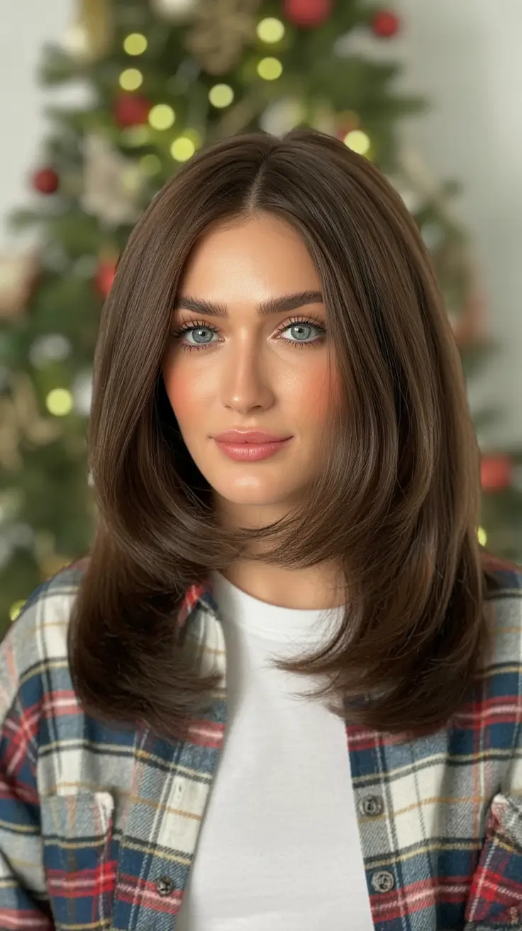 Best haircuts for round faces 2026 Soft Layers with Modern Elegance