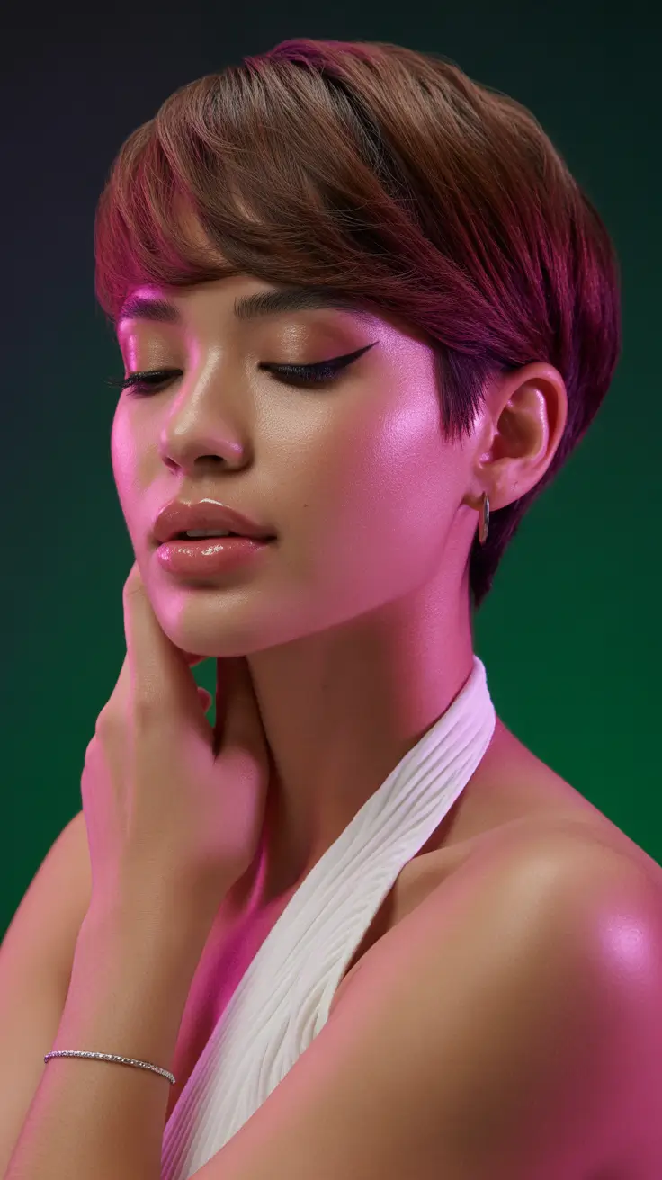 Best haircuts for round faces 2026 Textured Crop with Side Flow