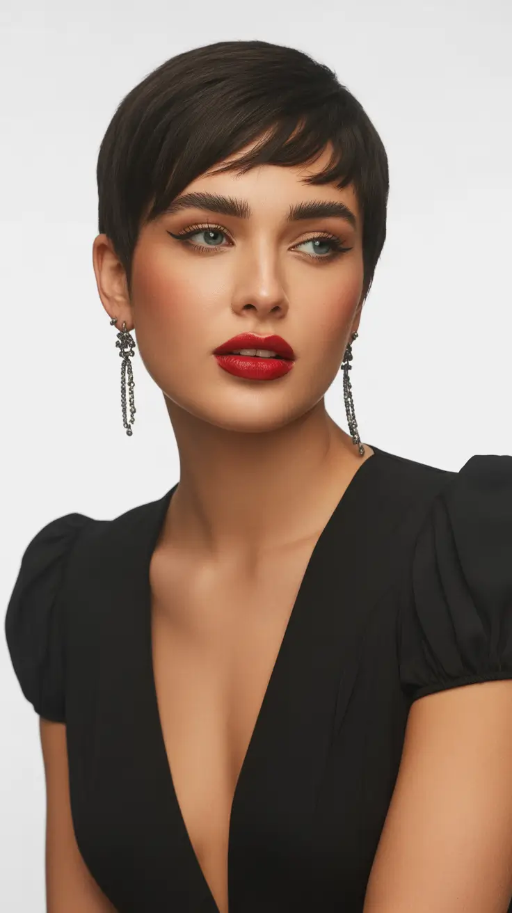 Best short haircuts for women 2026 Classic Soft Pixie With Delicate Contour Fringe