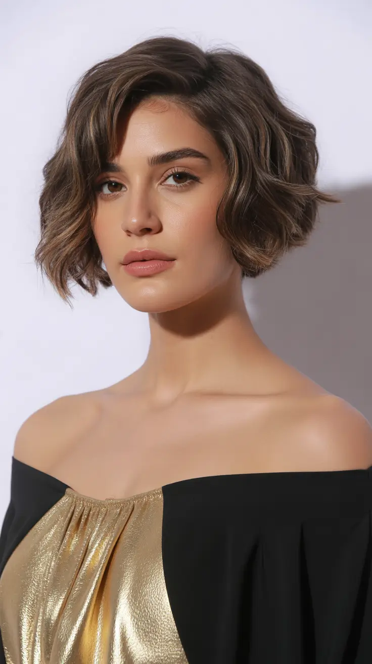 Best short haircuts for women 2026 Soft Wavy Bob With Classic S-Shaped Movement