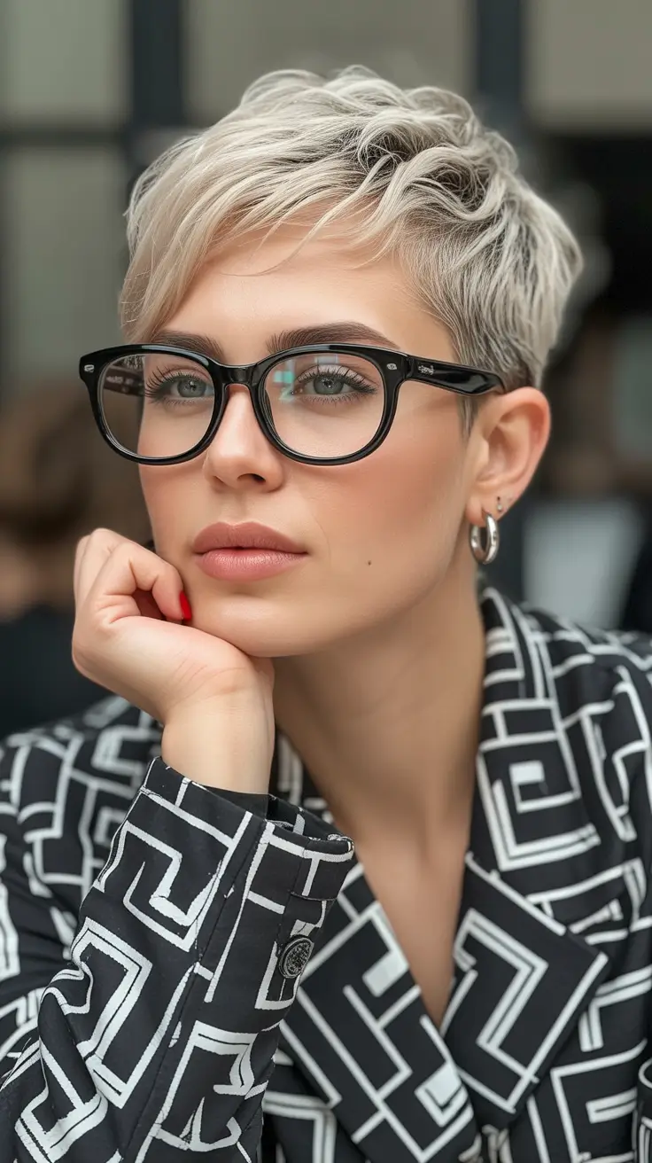 Best short haircuts for women 2026 Frosted Pixie With Sculpted Texture