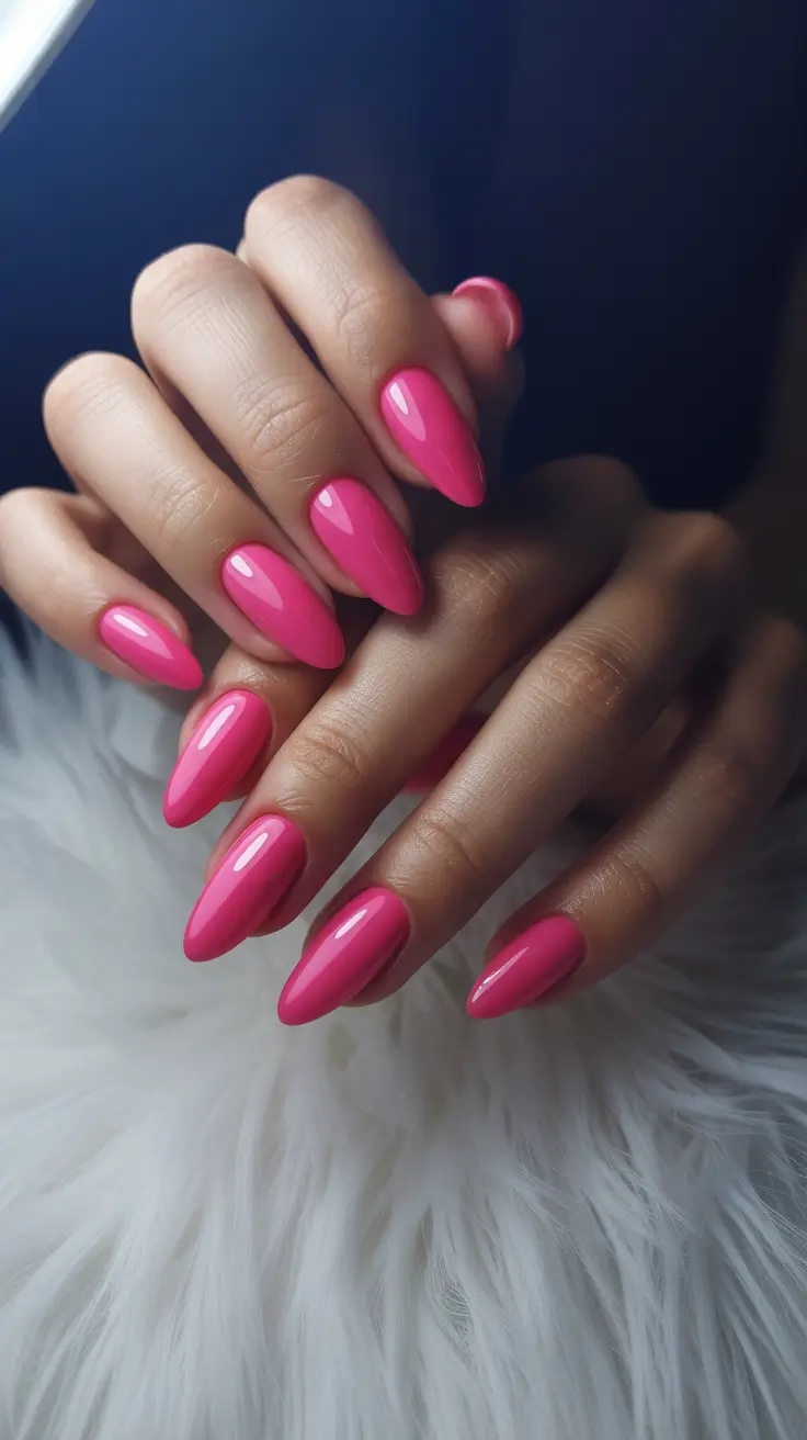 cute almond nails 2026 Bubblegum Shine Almonds