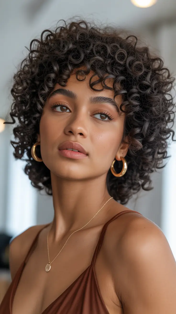 Cute curly hairstyles for women 2026 Mini Curls with Rounded Silhouette