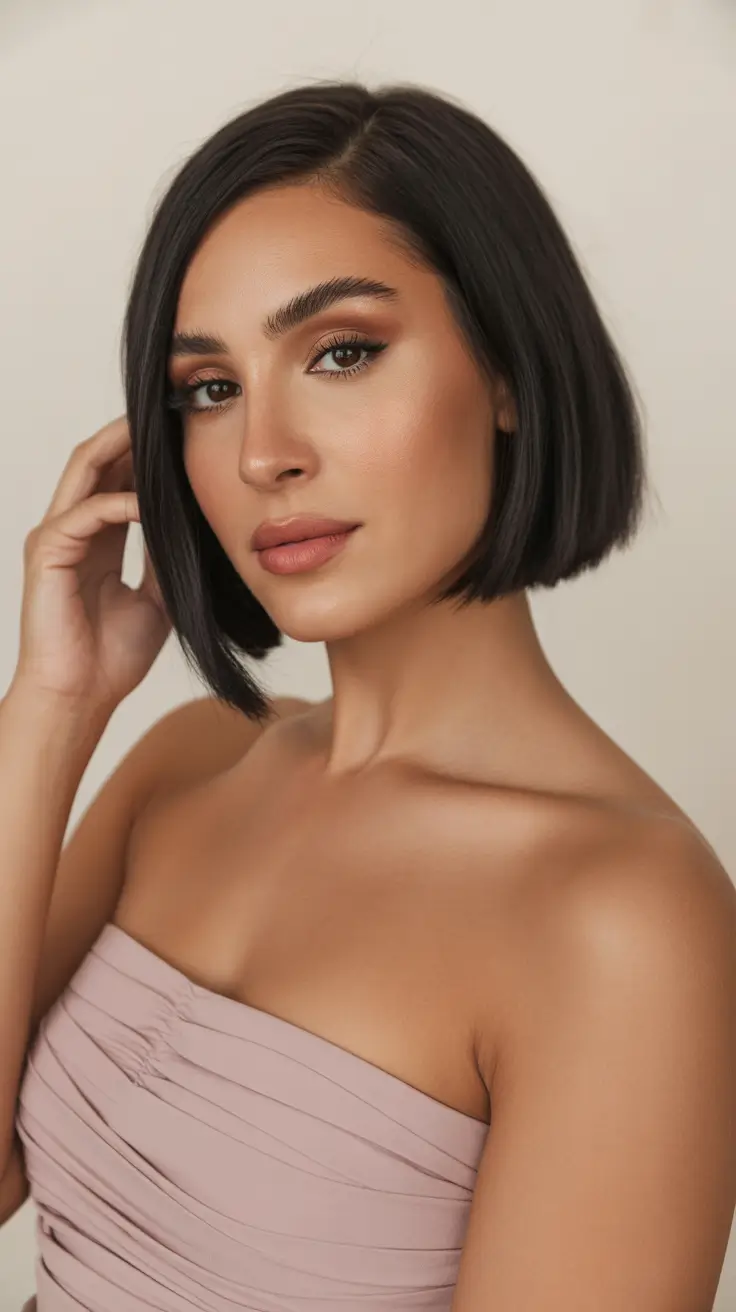 Cute hairstyle ideas 2026 Clean Bob with Subtle Drama