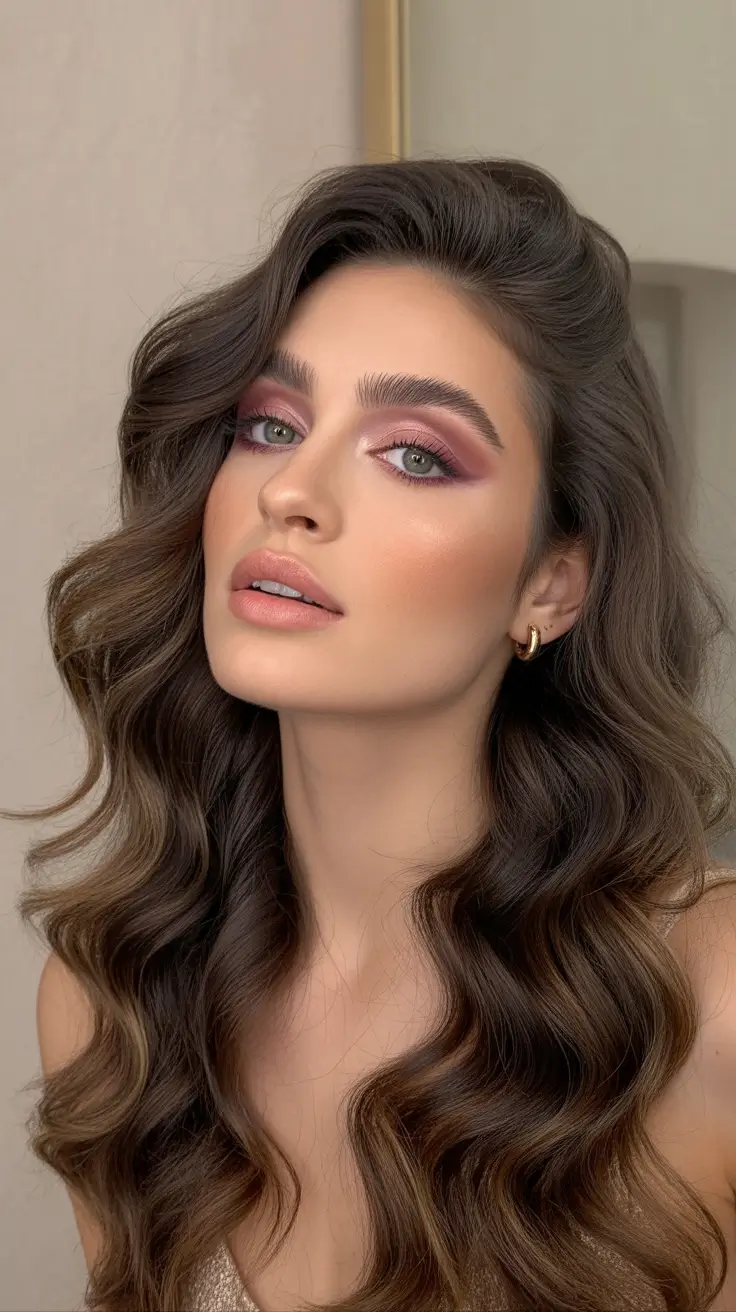 Cute hairstyle ideas 2026 Old-Hollywood Waves with Soft Volume