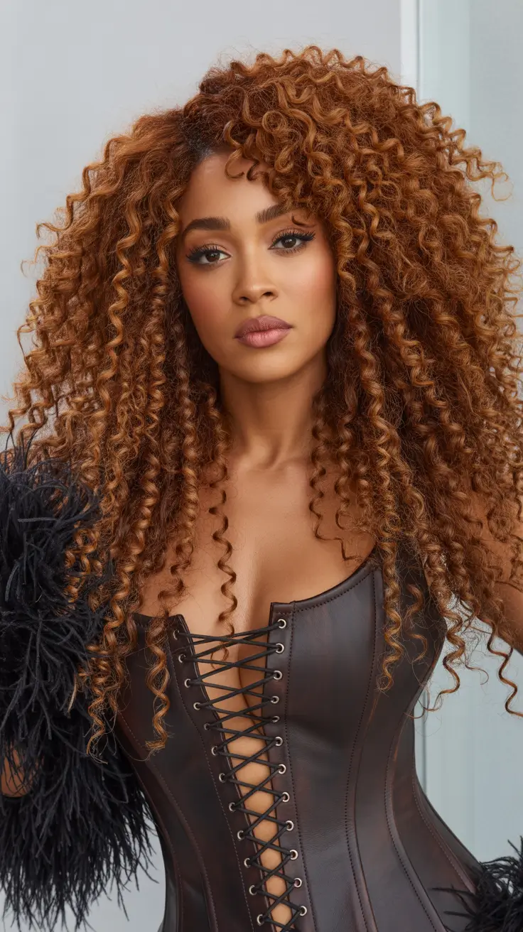 Cute hairstyle ideas for black women 2026 Voluminous Bronze Curls