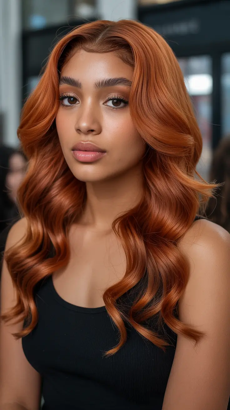 Cute hairstyle ideas for black women 2026 Copper Sunset Waves