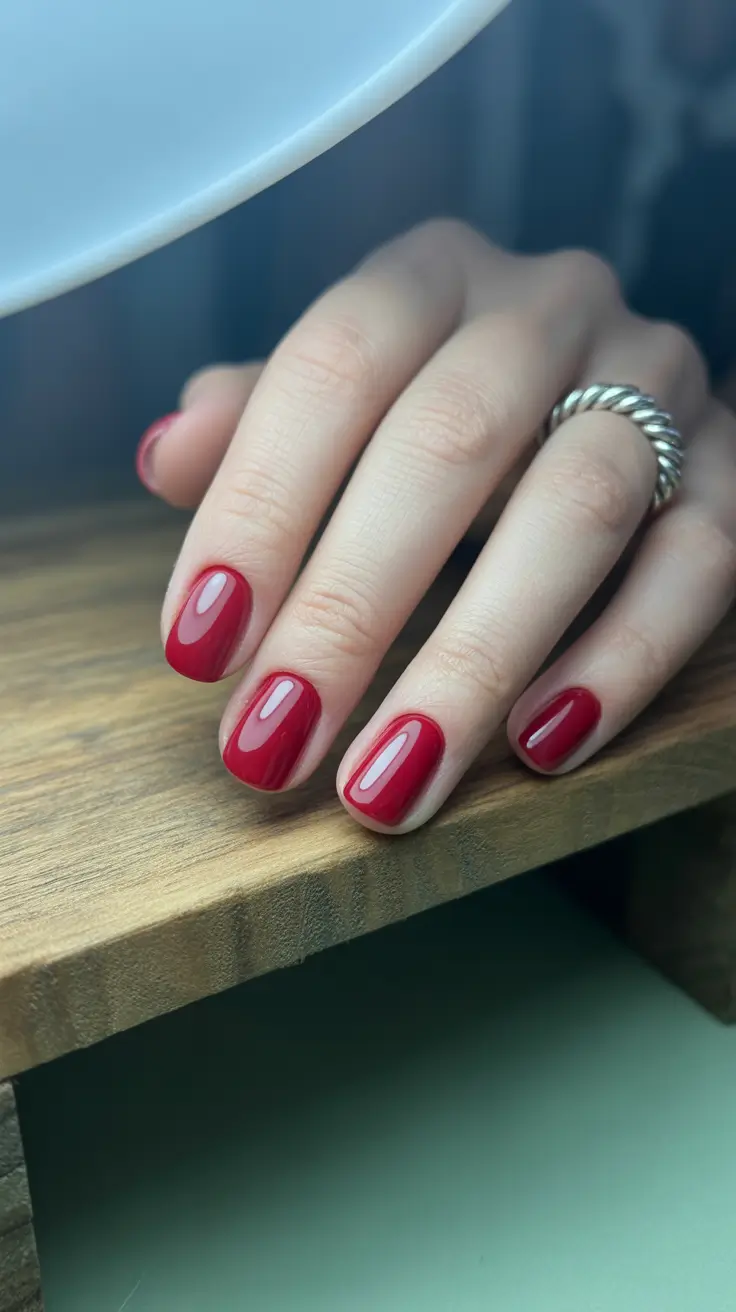 cute short nails 2026 Classic Red Radiance for Iconic Everyday Style