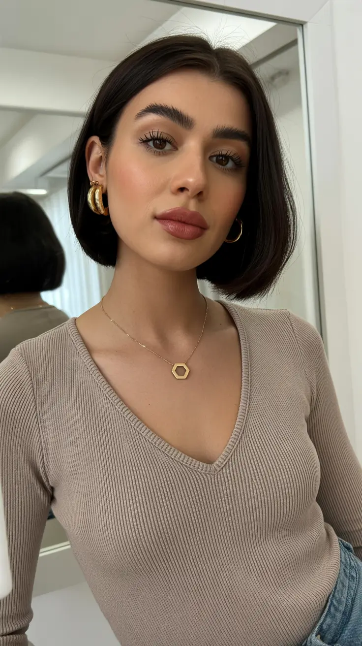 Easy hairstyles for women 2026 Polished Rounded Bob With Subtle Volume