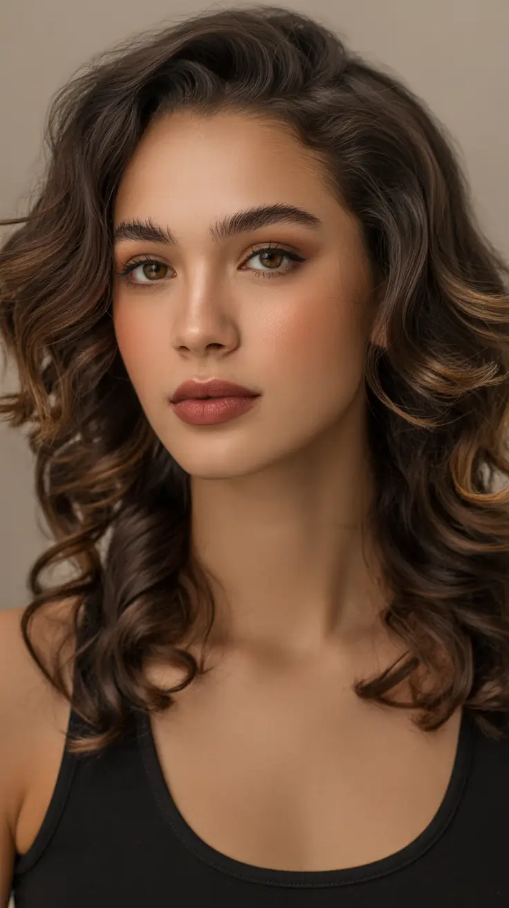 Flattering hairstyles for fat face 2026 Defined Mid-Length Curls With Soft Volume