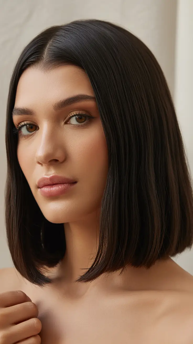 haircut ideas for medium hair 2026 polished straight bob