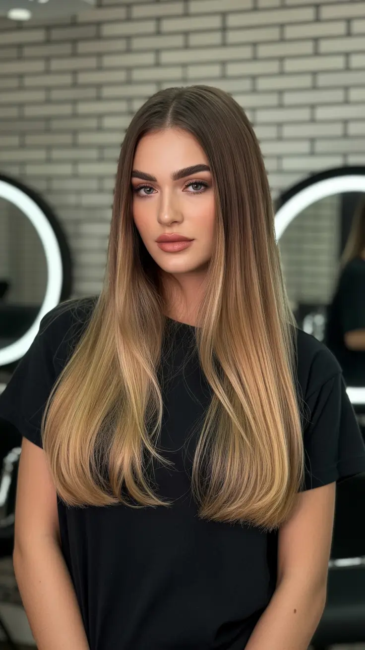 haircut ideas for medium hair 2026 classic straight layers with polished shine