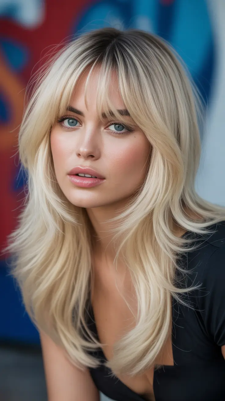 haircut ideas for medium hair 2026 layered wolf cut with bangs