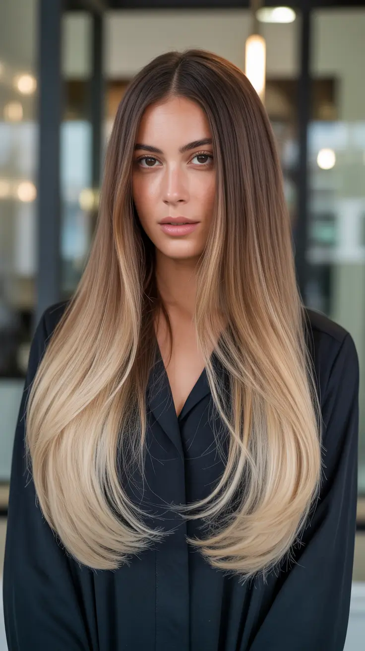 haircut ideas for medium hair 2026 butter blonde long layers with flow