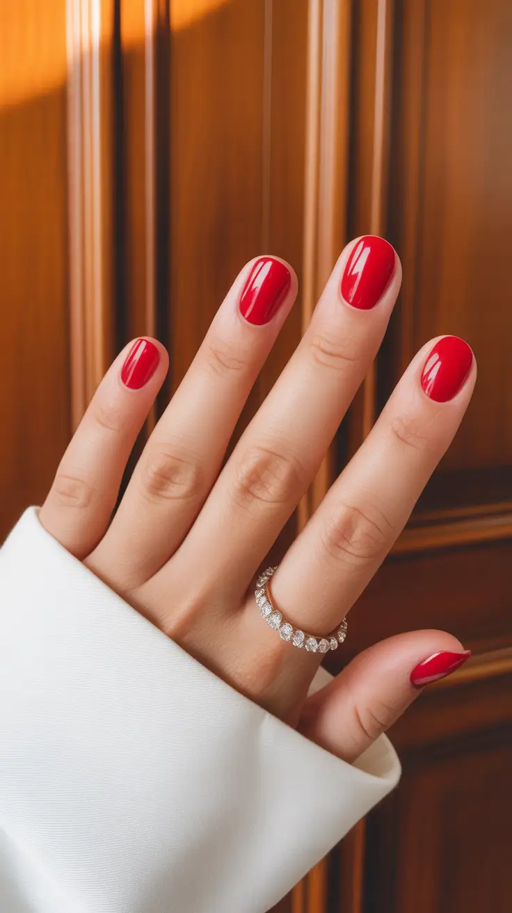 red nails 2026 Short Classic Red -- Clean, Chic, and Effortlessly Stylish