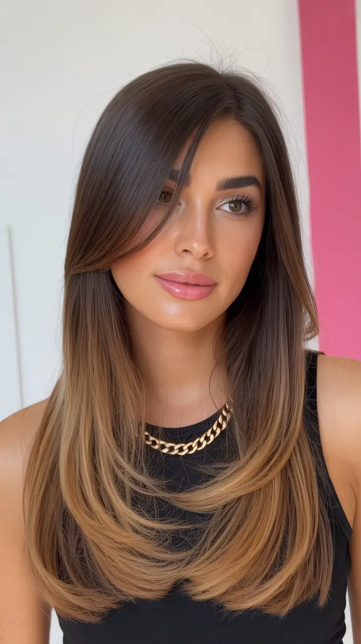 Spring Hair Color Ideas 2026 Soft Brunette-to-Blonde Melt