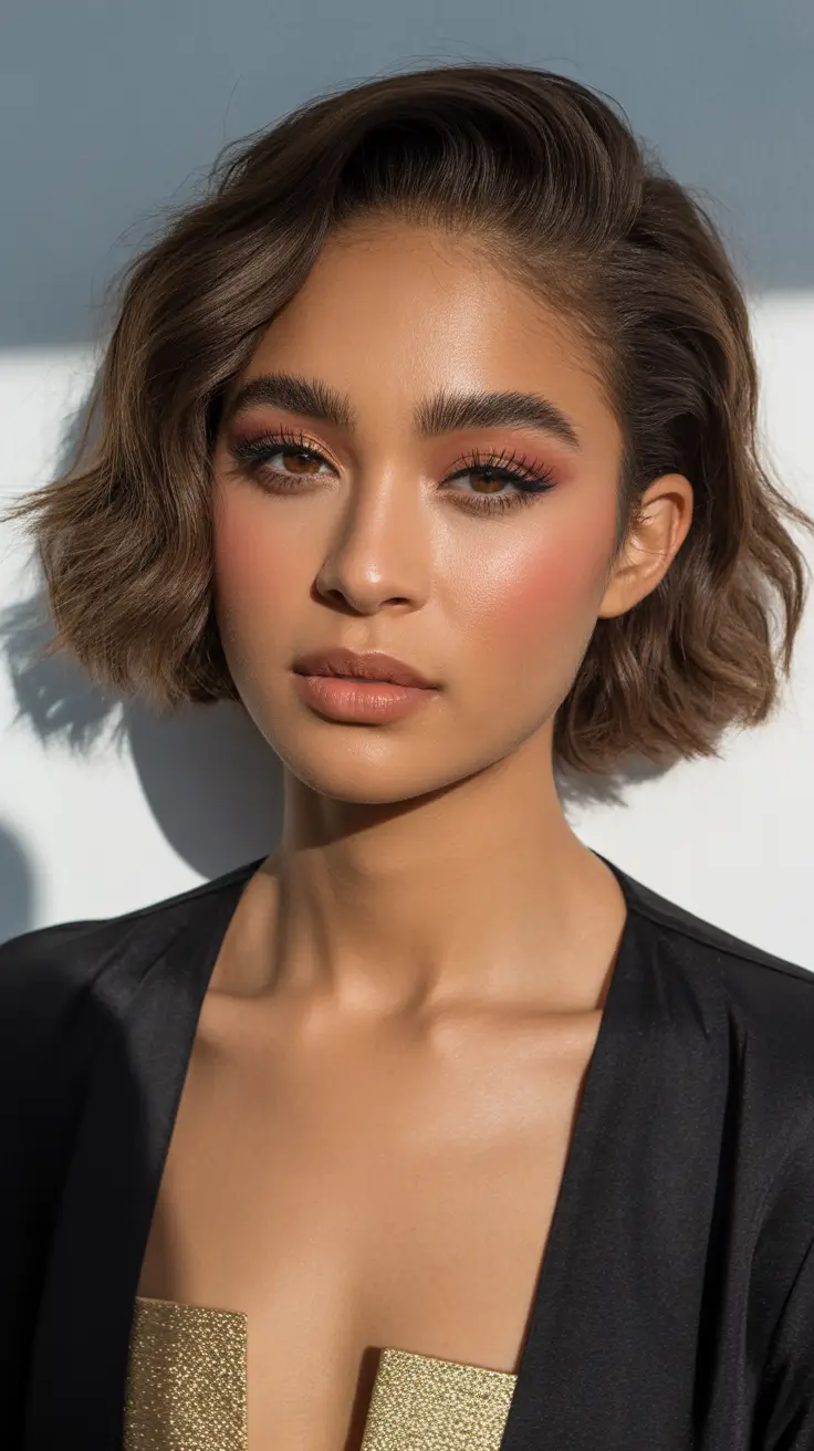 Spring Hair Color Ideas 2026 Bright Espresso Wavy Bob