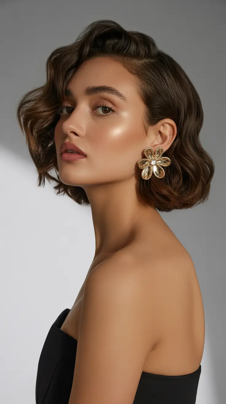 Stylish bob cuts for women 2026 Glamorous Sculpted Wavy Bob