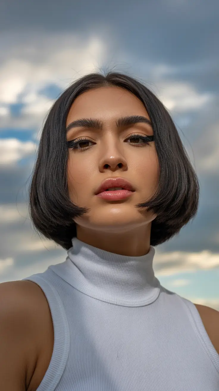 Stylish bob cuts for women 2026 Rounded Jet-Black Cloud Bob