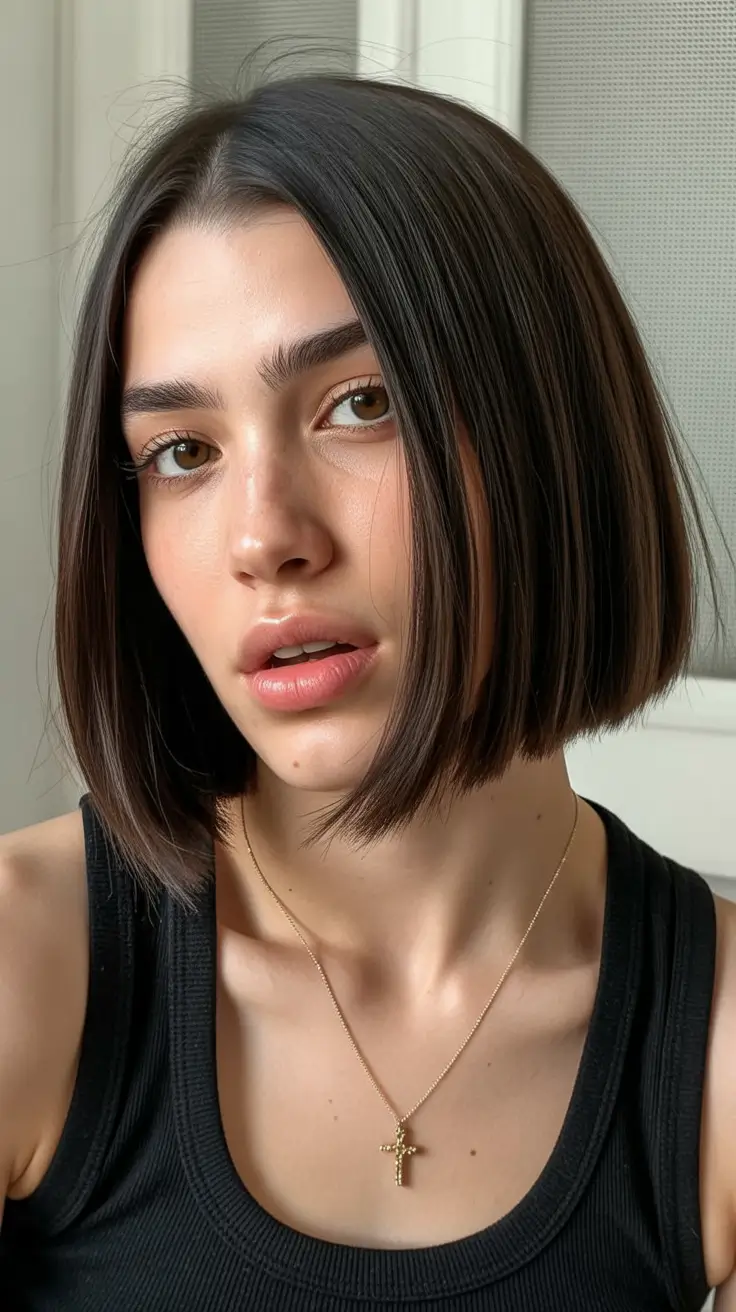 Stylish bob cuts for women 2026 Classic Soft-Contour Espresso Bob