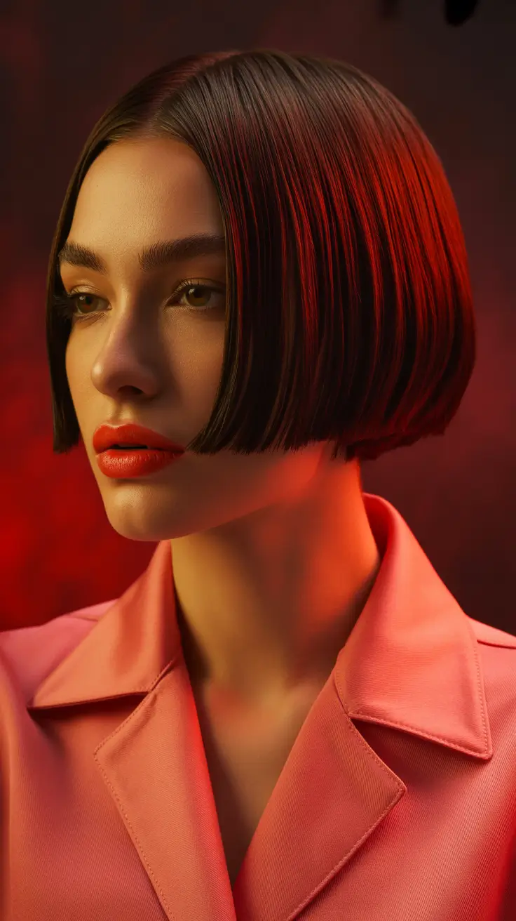 Stylish bob cuts for women 2026 Gloss-Edged Avant-Garde Micro Bob