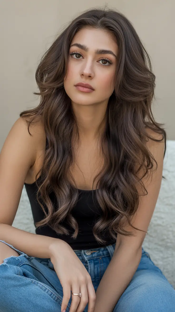 Stylish hair ideas 2026 Soft Cocoa Curls With Effortless Volume