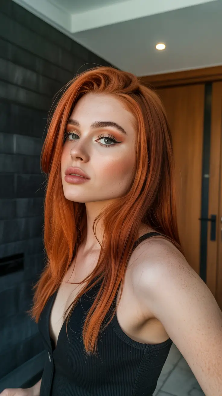 Stylish hair ideas 2026 Copper Sunset Waves