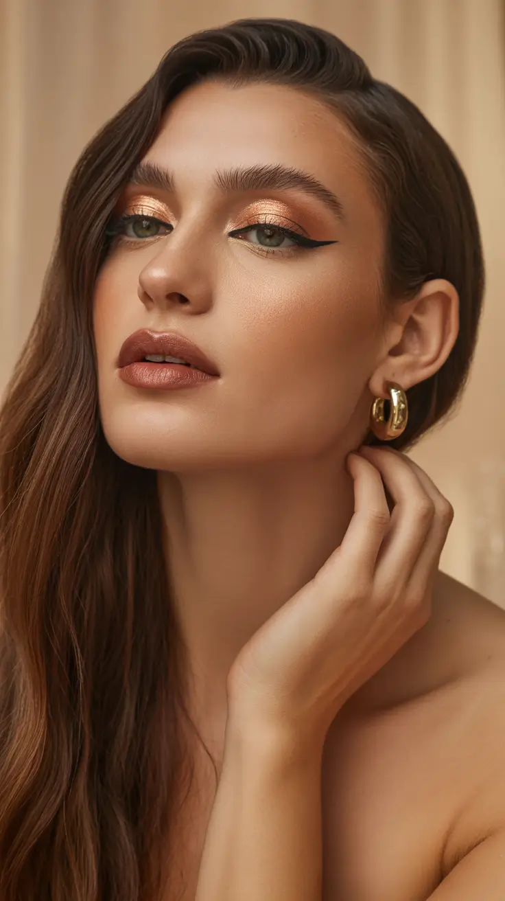 Stylish hair ideas 2026 Golden Luxe Side Sweep