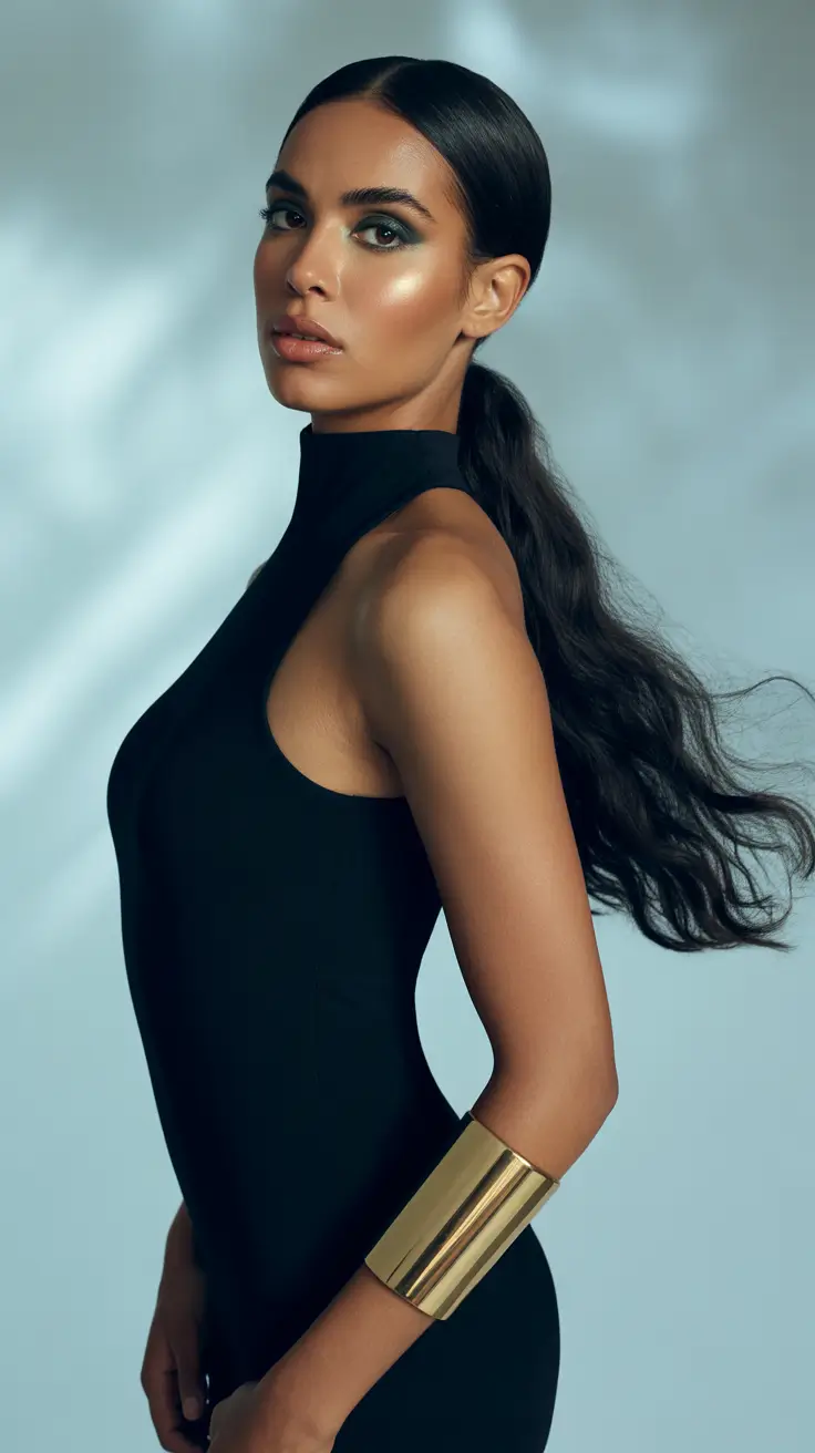 Stylish hair ideas 2026 Modern Ponytail With Sculpted Shine