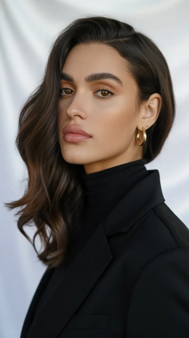 Stylish hairstyles for thin hair 2026 Modern Brunette Volume