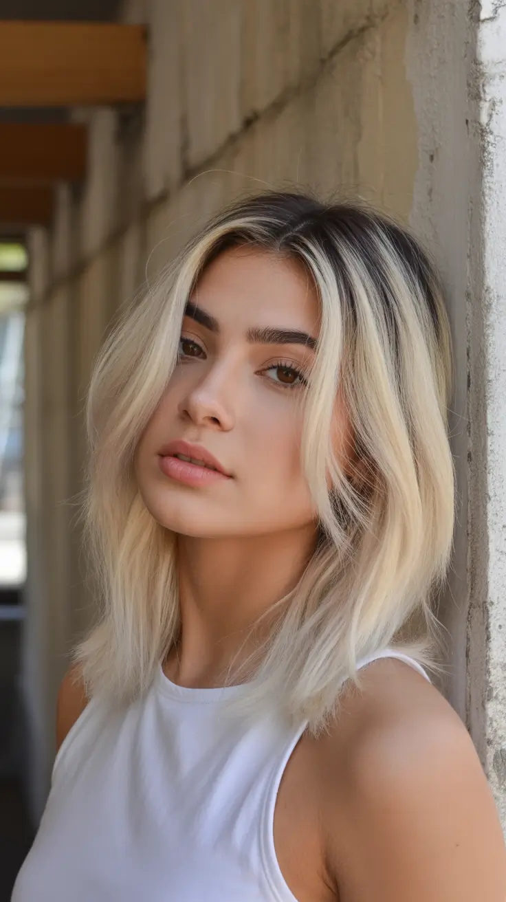 Stylish hairstyles for thin hair 2026 Light Blonde Volume with Long Curtain Bangs