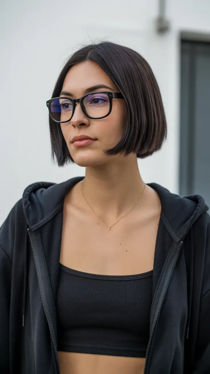 Stylish hairstyles for thin hair 2026 Minimalist Straight Bob for Everyday Chic