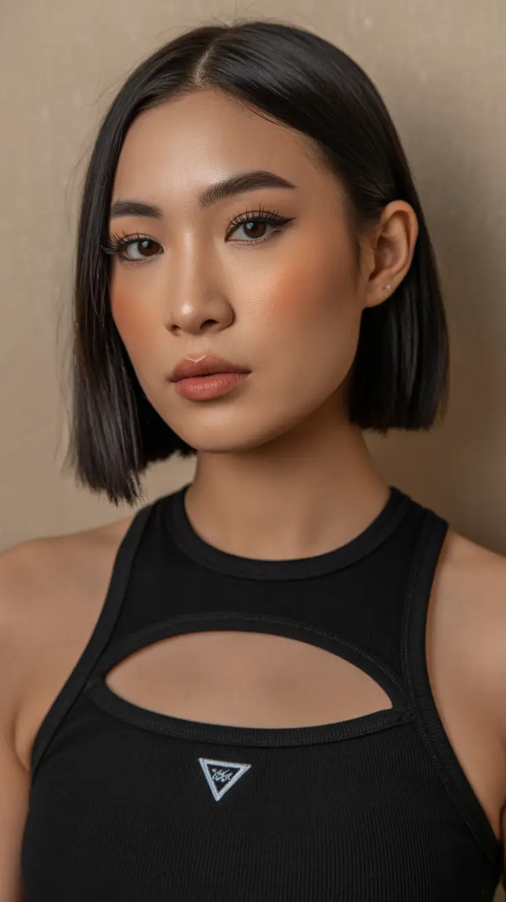 Stylish short haircuts 2026 Minimalist Blunt Bob