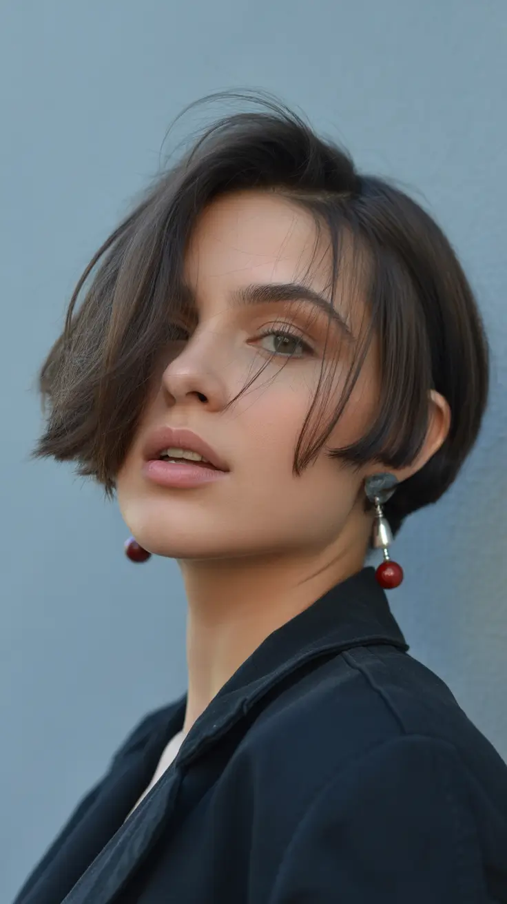 Stylish short haircuts 2026 Layered Asymmetrical Pixie Bob