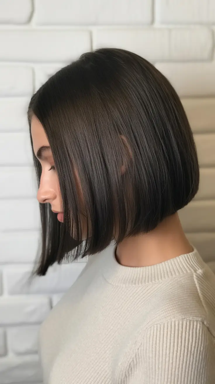Stylish short haircuts 2026 Polished Espresso Bob