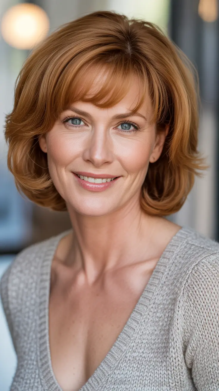 Trendy haircuts for women over 40 2026 Copper Shag