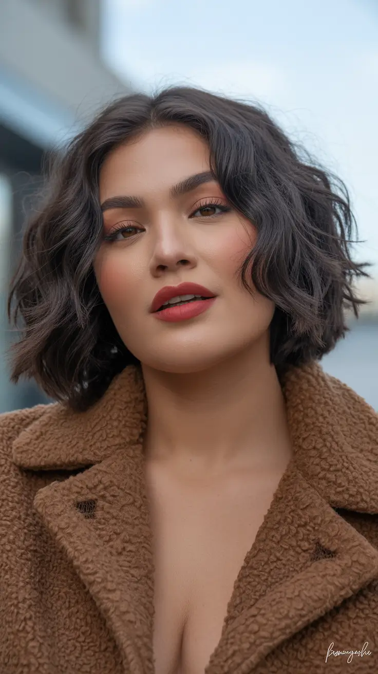 Trendy hairstyles for plus size women 2026 Airy Curly Bob With Natural Texture