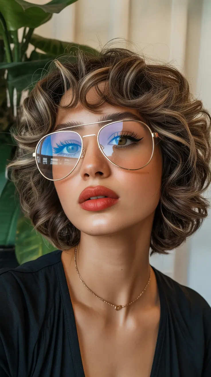 Trendy shag hairstyles 2026 Curly Retro Shag With Rounded Volume