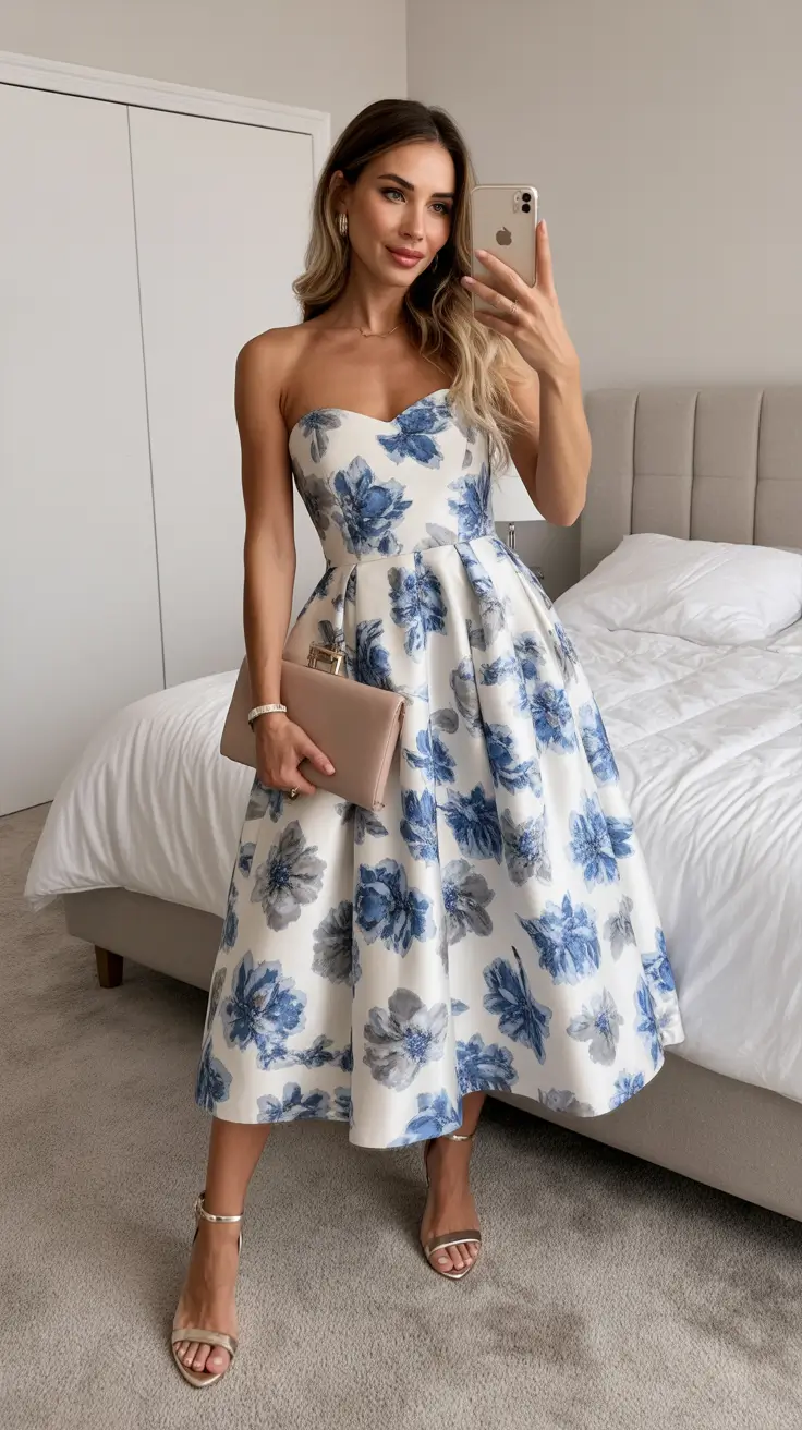 spring birthday outfits - Blue Blossoms and Soft Spring Elegance