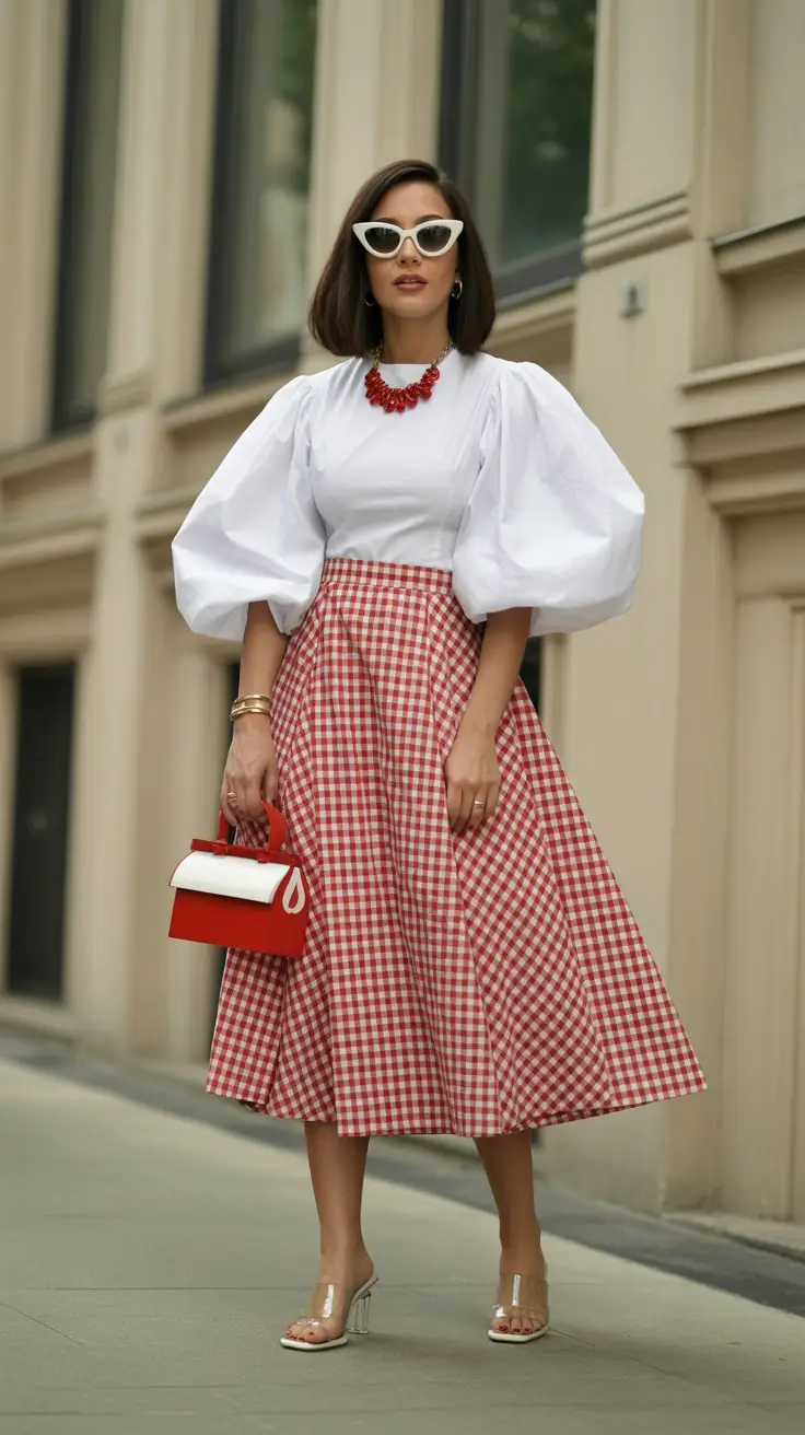 spring birthday outfits - Retro Gingham With a Modern Twist