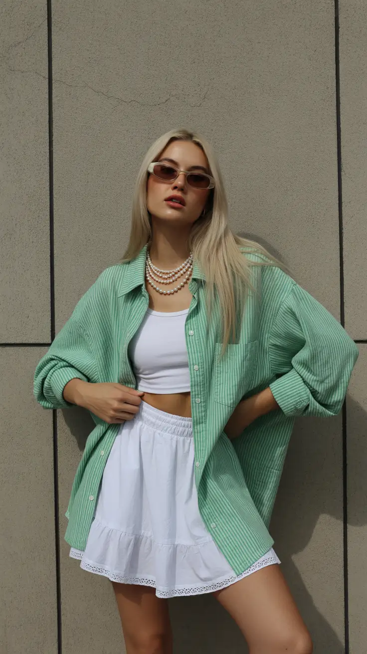 spring birthday outfits - Minty Fresh Layers for a Breezy Birthday