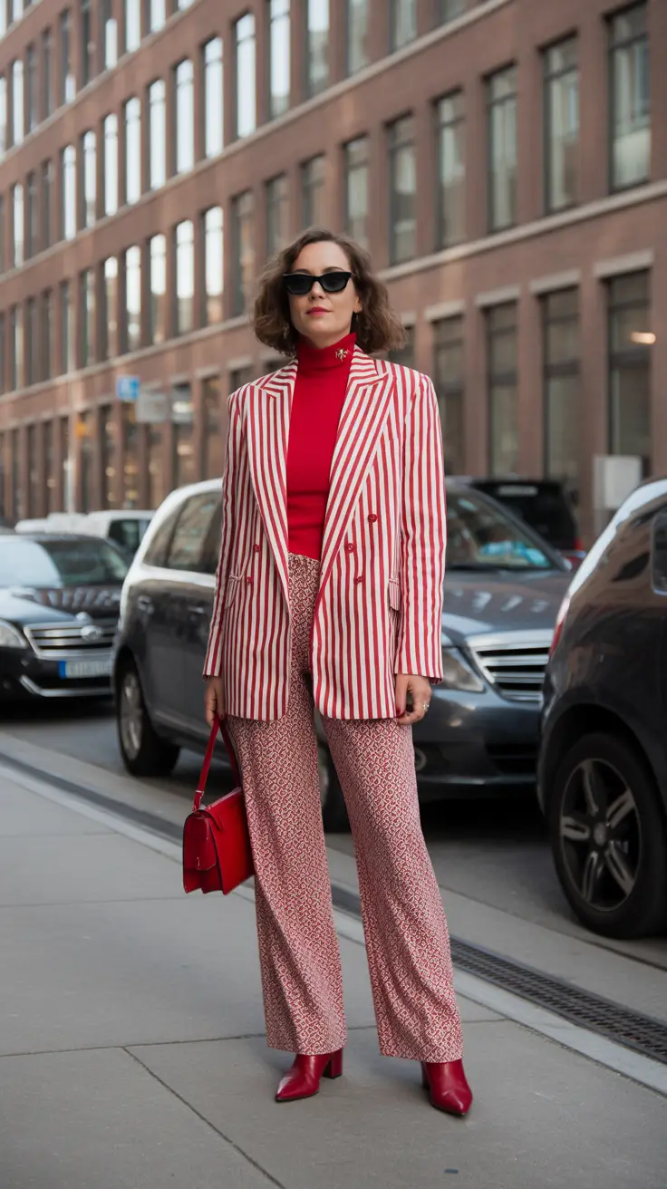 capsule wardrobe for spring 2026 Red Geometry and Playful Prints for Confident Days
